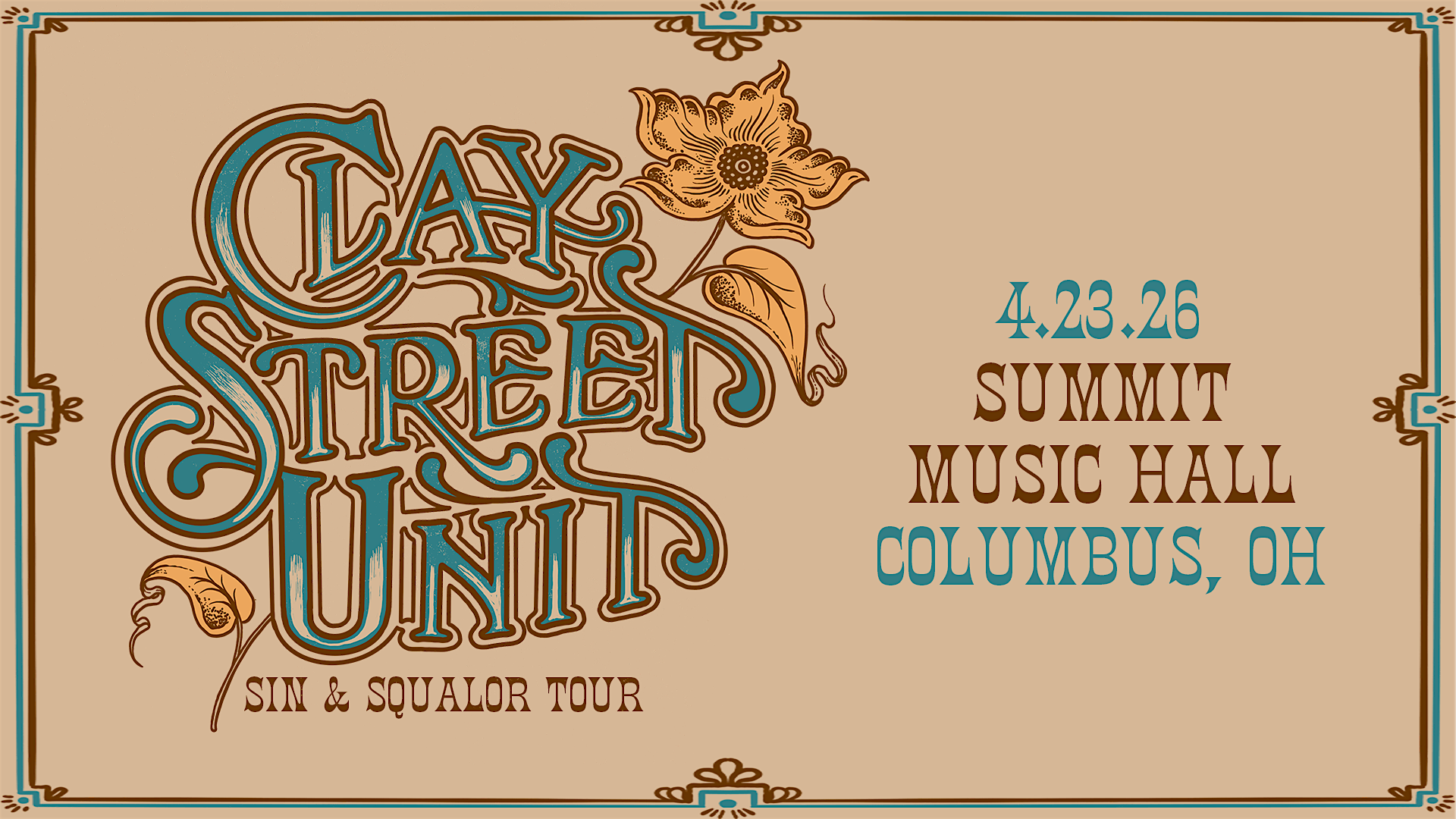 Clay Street Unit - Sin & Squalor Tour | The Summit Music Hall