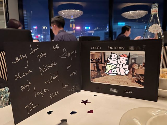 #生日慶祝特製Menu 「喜來登酒店-Morton's of Chicago」