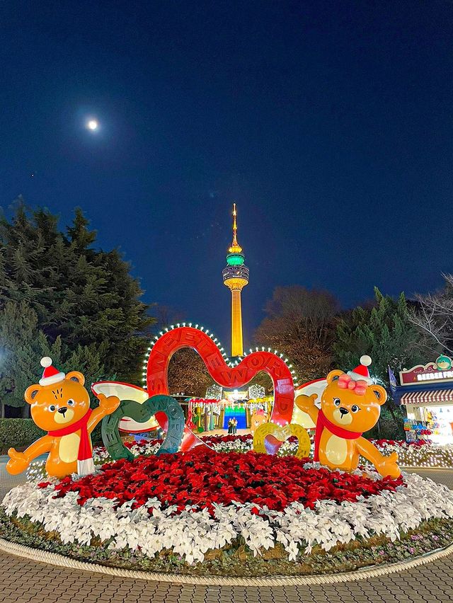 동화 마을 속 불빛 축제에 초대된 듯한 이월드 일루미네이션 🎅🏻⛄️🤍