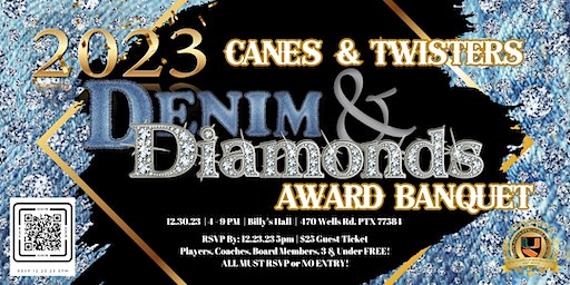 Denim and Diamonds 2023 - Canes Football and Cheer Banquet | Billy's Hall Rental