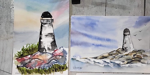Watercolor for beginners- New Lighthouse | The Onset Clay Room