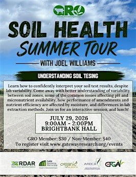 Summer Soil Health Tour with Joel Williams - Interpreting Soil Test Results | Brightbank Community Hall