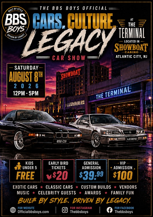 THE BBS BOYS "CARS, CULTURE, LEGACY" CAR SHOW  FT. MASTA ACE & ONYX IN AC | 801 Boardwalk