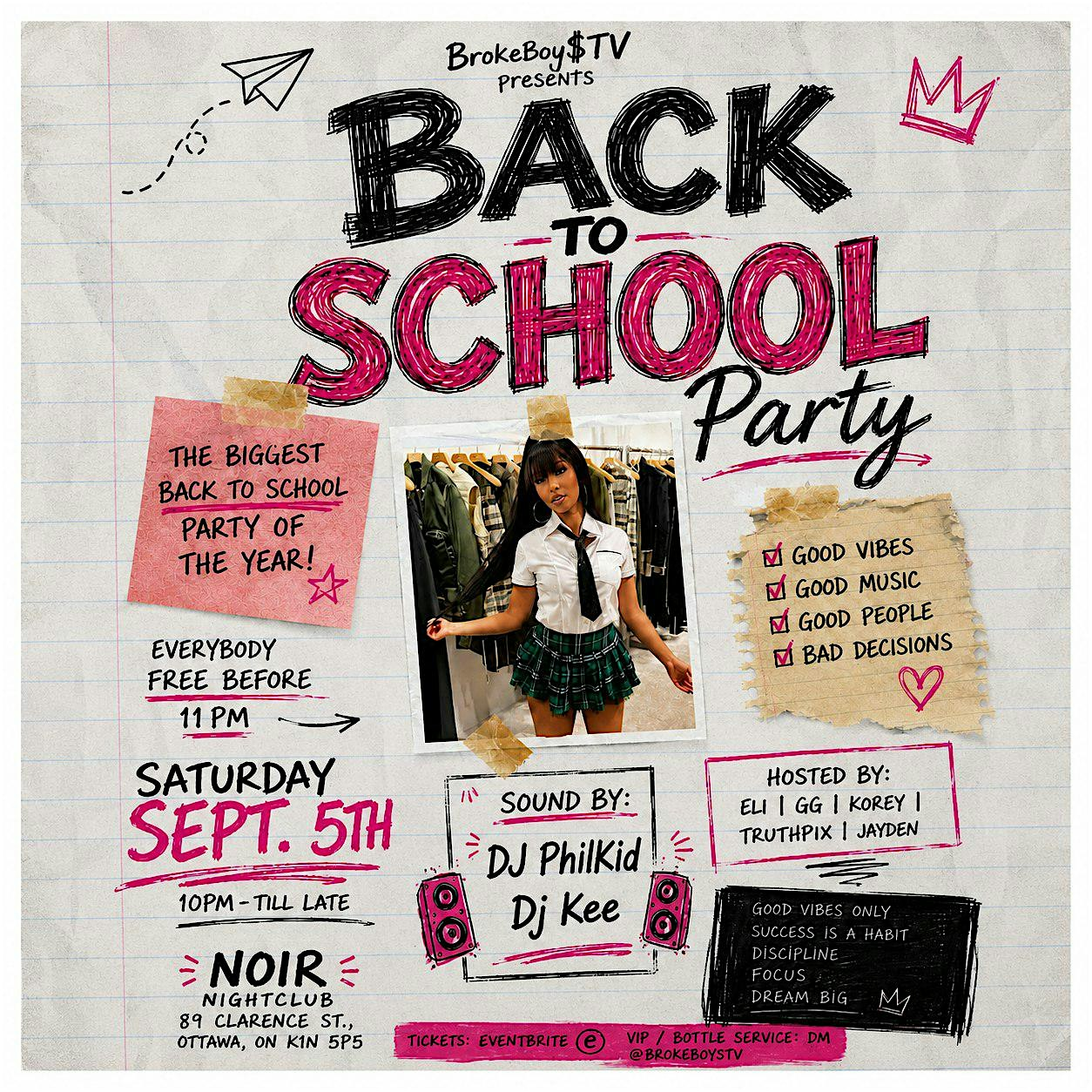 BACK TO SCHOOL PARTY | 89 Clarence St.