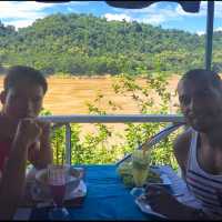 Breakfast by the Mekong River. 