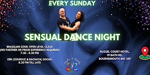 Sensual Dance Social + Brazilian Zouk Open Level Class | Russell Court Hotel