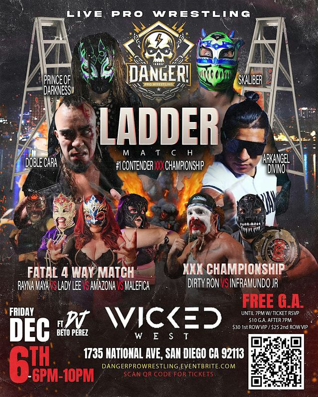 FREE TIX live pro wrestling/lucha libre 1st Fridays at Wicked West | Wicked West
