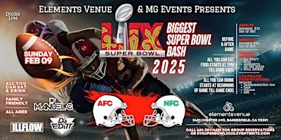 Super Bowl Bash 2025 | Elements Venue & Banquet Centre