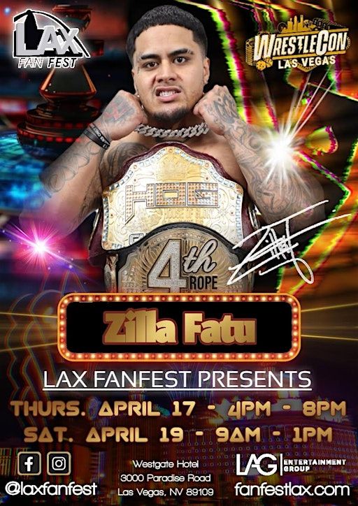 Zilla Fatu Autograph Experience -Wrestlecon Las Vegas | Westgate Las Vegas Resort & Casino