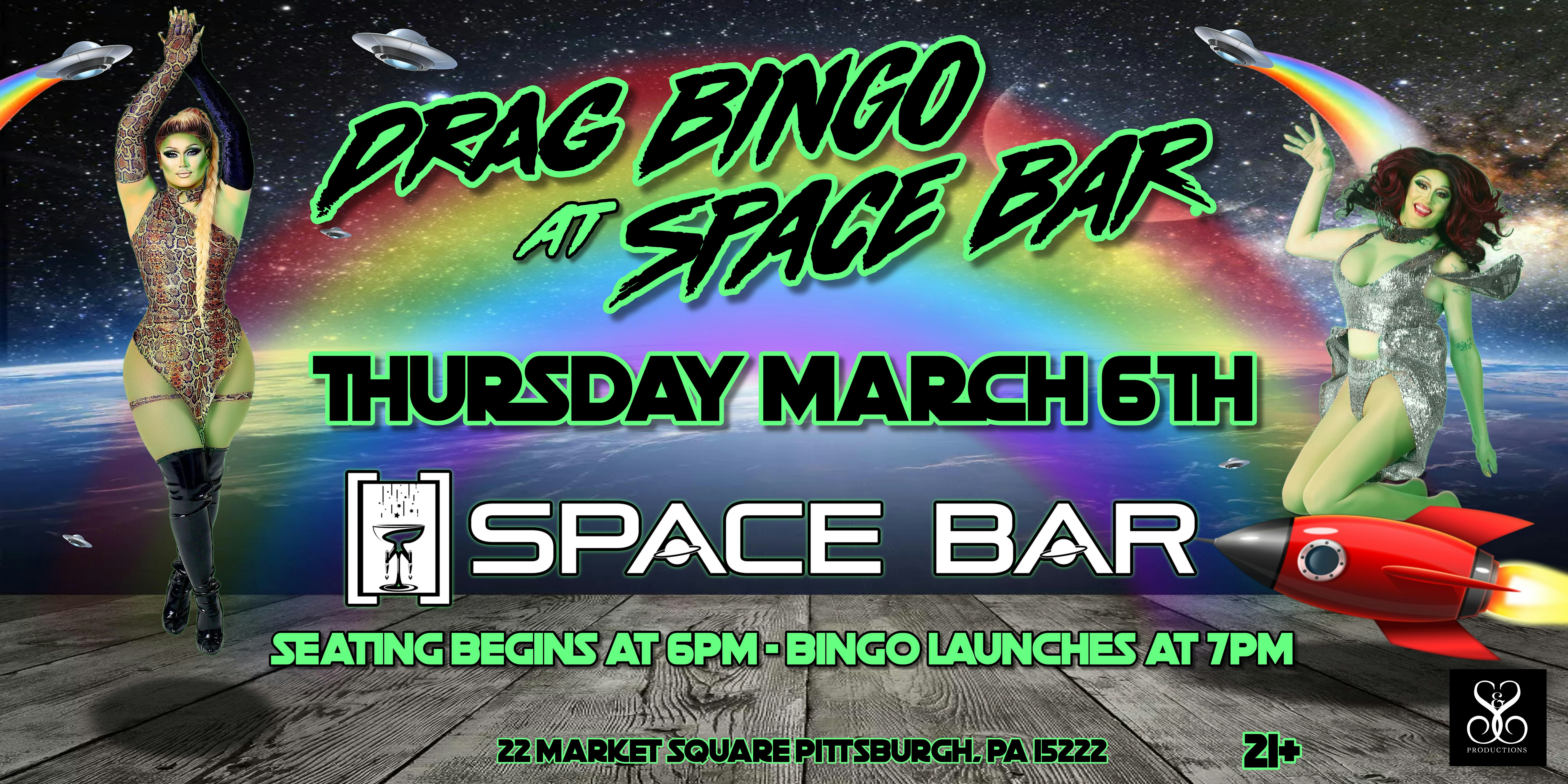 DRAG BINGO AT SPACE BAR - MAR | Space Bar, Market Square, Pittsburgh, PA, USA