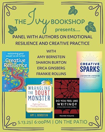 Panel with Four Authors on Emotional Resilience and Creative Practice | The Ivy Bookshop - Back Patio