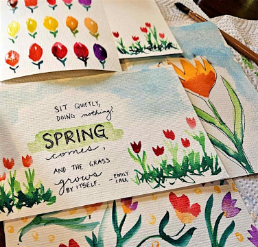 Watercolours for Wellness: SIGNS OF SPRING | Carr House National Historic Site
