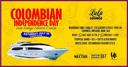 Colombian independence day cruise | 176 Cherry St