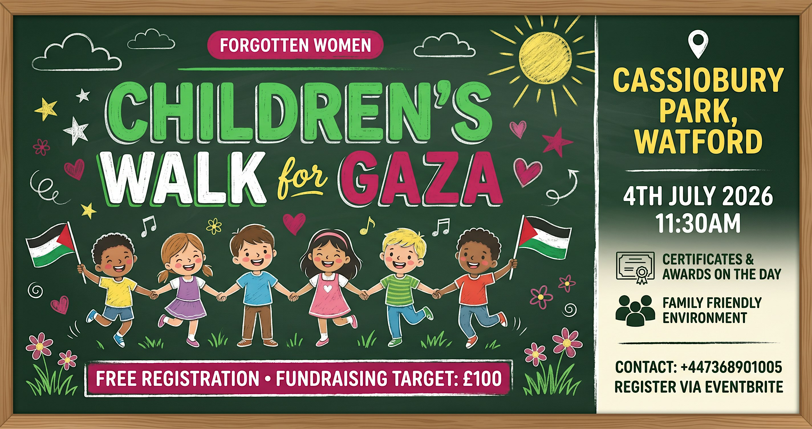 Children’s Walk for Gaza in Watford Cassiobury Park | Cassiobury Park