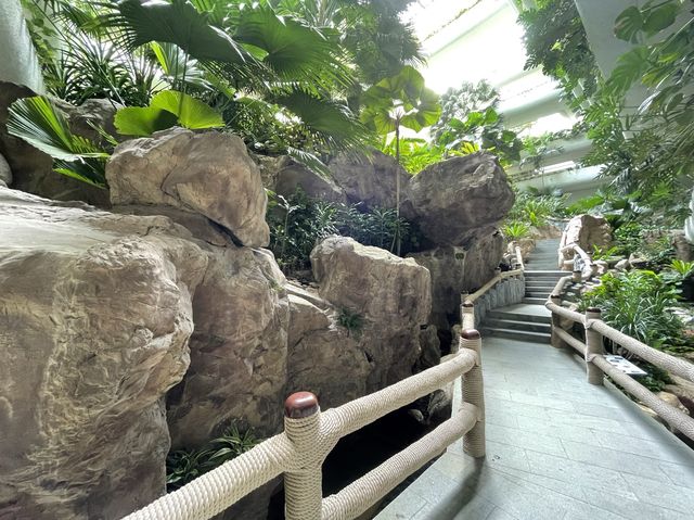 Fish ponds and trees