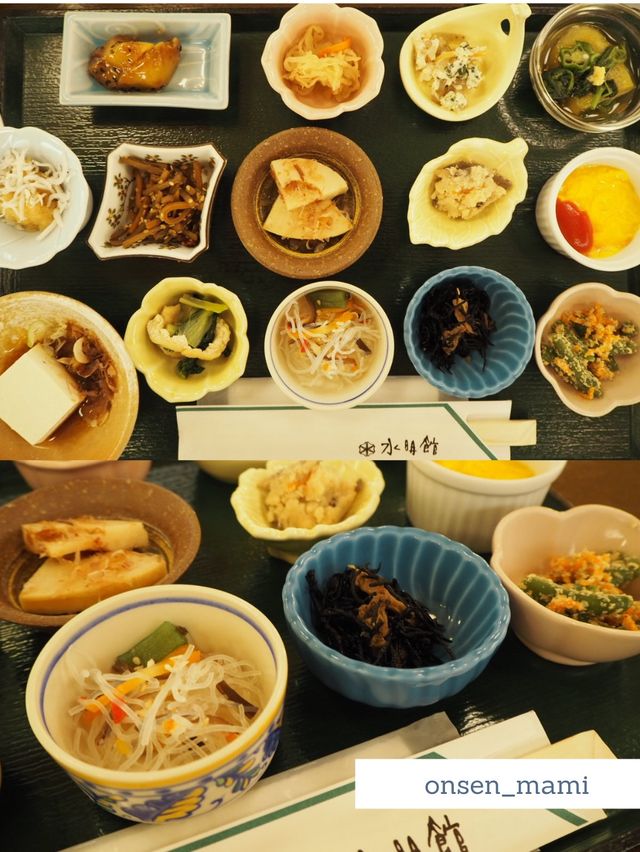 【岐阜 下呂温泉】水明館の朝食は和食の小鉢がおすすめ🍱