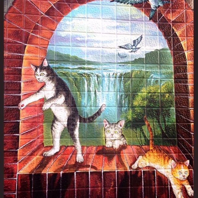 有趣的貓咪彩繪村｜🐱🐱🐱