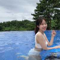 숲에서 수영하기! 제주 히든클리프 호텔 수영장