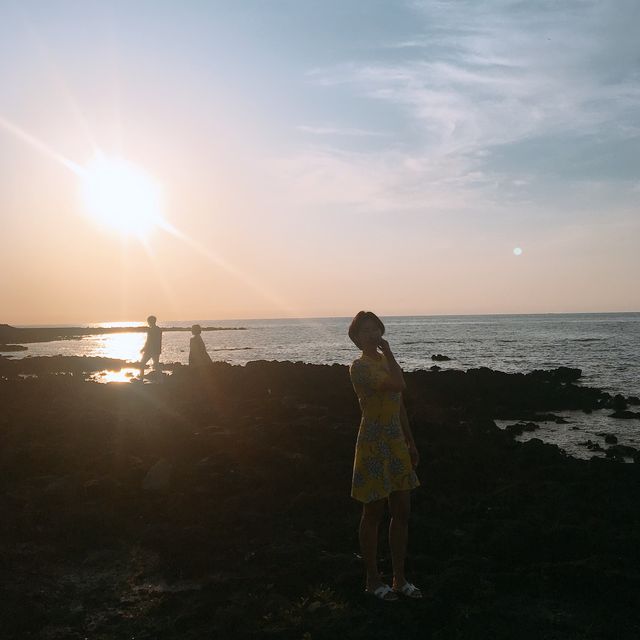 제주도 세화해변에서 석양과 함께한 여행💕
