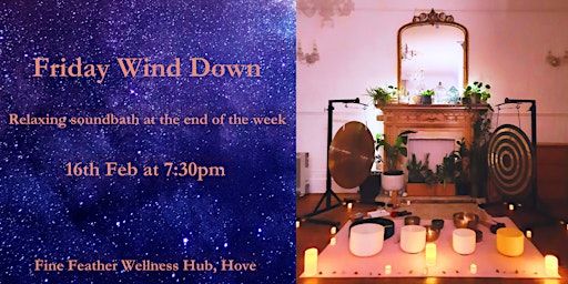Friday Wind Down Sound Bath | Fine Feather  Wellness Hove. Situated on The Drive in Hove, just 10 minutes walk from Hove Train station and a 20mins bus ride from Brighton Train station.  Our building entrance is between the Albany and Courtlands hotels, look out for our A-Board on the