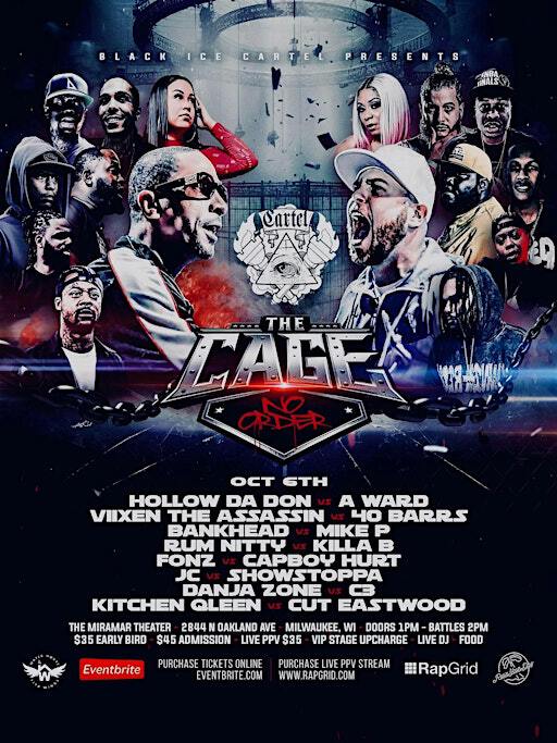Black Ice Cartel Presents: The Cage - No Order (LIVE Rap Battle Event) | The Miramar Theatre