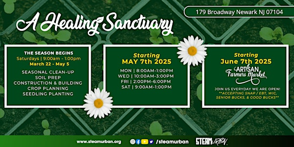 Heal, Grow, & Learn w/ Us in the Garden! | A Healing Sanctuary, Broadway, Newark, NJ, USA