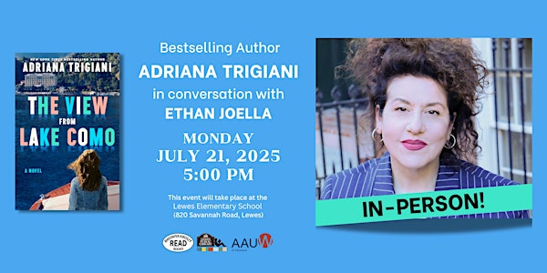 Adriana Trigiani discusses The View From Lake Como! | Lewes Elementary School