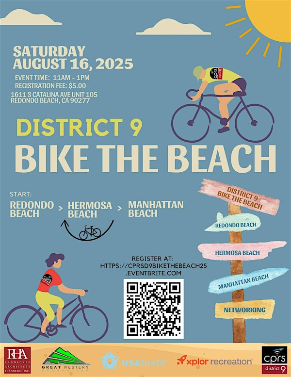 CPRS District 9 "Bike the Beach" | Beachside Bike & E-Bike Rentals & Repairs