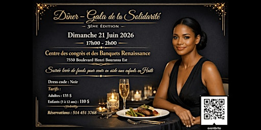 Dîner- Gala de la solidarité-3ème Edition | 7550 Boul Henri-Bourassa E
