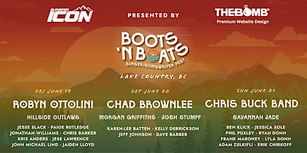 Boots N Boats Singer/ Songwriter Fest - Lake Country 2026 | Turtle Bay Marina, Woodsdale Road, Lake Country, BC, Canada
