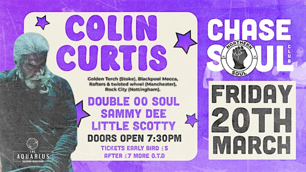 Chase Soul Club with Colin Curtis | The Aquarius Hednesford