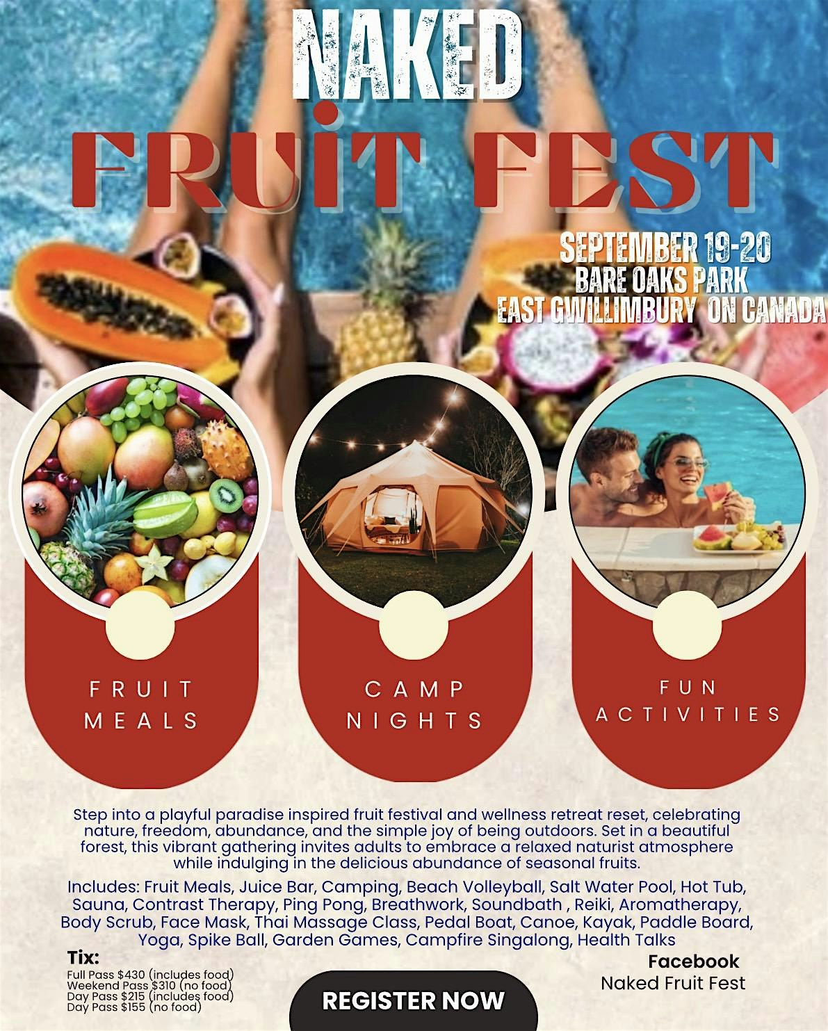 Naked Fruit Fest | Bare Oaks Family Naturist Park