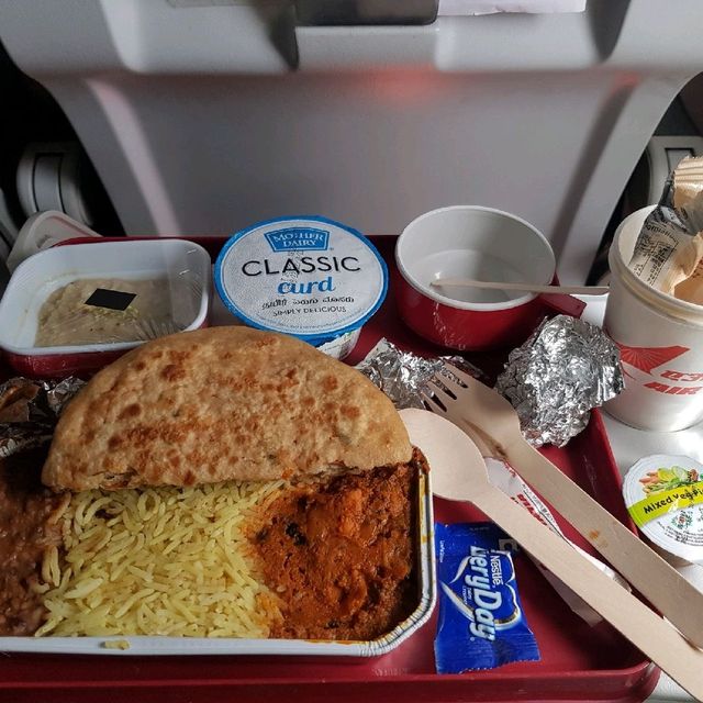 Air India in flight meal.