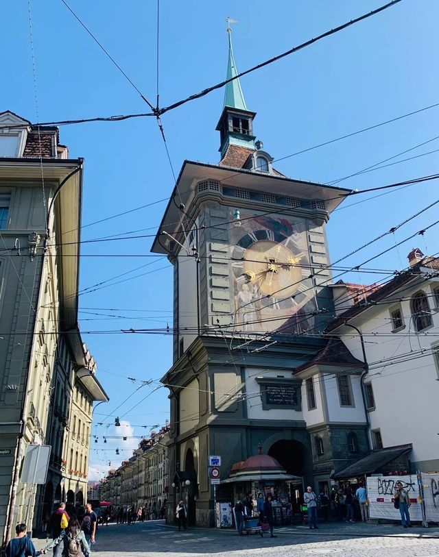 "The Clock Tower" Bern is the fifth largest city in Switzerland.