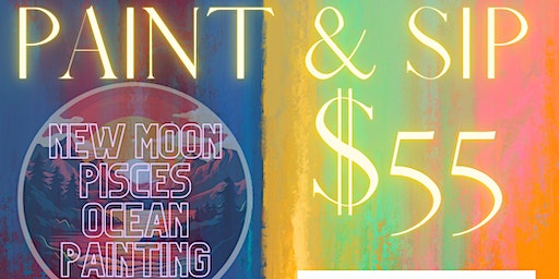 Astro Paint & Sip New Moon Pisces OCEAN BLUES | William Welch Wines