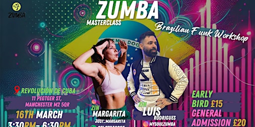 Zumba Masterclass and Brazilian Funk workshop | Revolución de Cuba Manchester