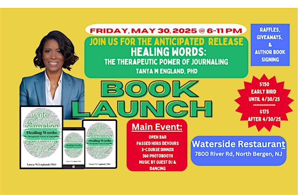 Book Launch: Healing Words: The Therapeutic Power of Journaling | Waterside Restaurant and Catering