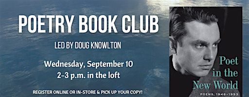 Poetry Book Club: Poet in the New World by Czeslaw Milosz | Bookstore1Sarasota