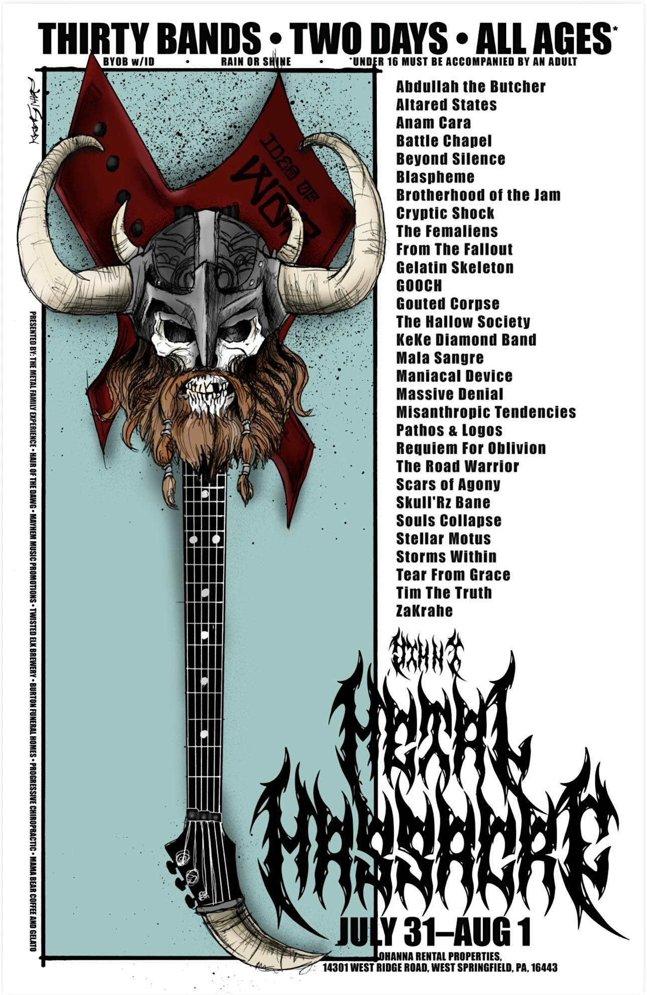 Metal Massacre XV: The Ides of Massacre | Ohanna Rental Properties / Events