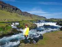 In June, Iceland, from Vik to the glacier lake, all the way.