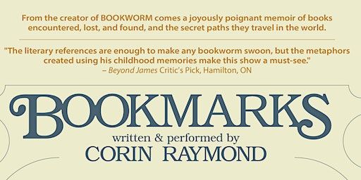 VideoCabaret Presents: BOOKMARKS by Corin Raymond | Video Cabaret