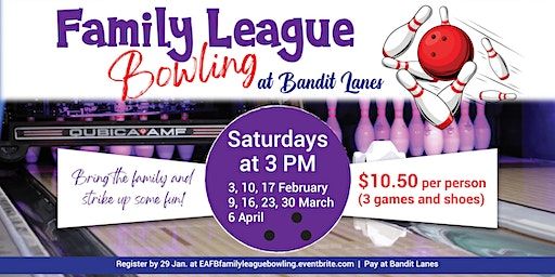EAFB Family League Bowling at Bandit Lanes | Bandit Lanes Recreation Center