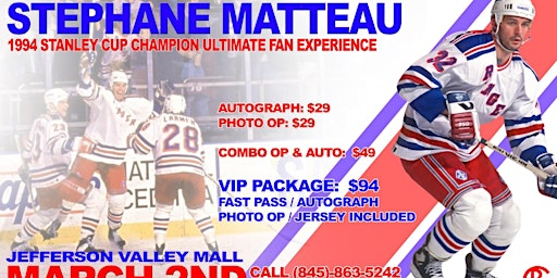 Stephane Matteau Autograph Signing & Meet & Greet | Jefferson Valley Mall