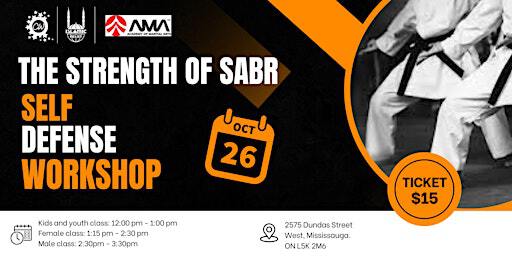Charity Week - Strength of Sabr - A Self Defense Event | The Academy of Martial Arts - Mississauga South/Oakville
