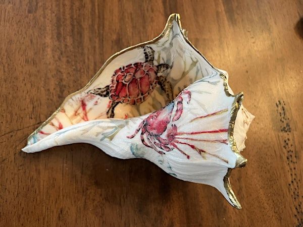 Whelk Shell Decoupage Workshop | Inland Bays Garden Center