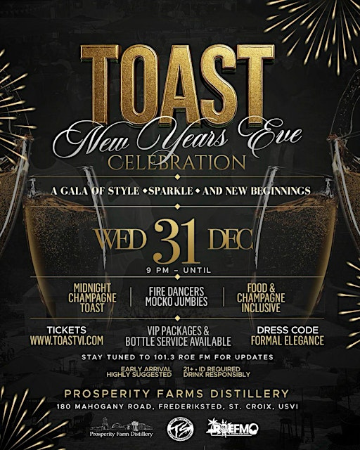"TOAST" 2026 New Year's Eve Celebration | Prosperity Farms Distillery