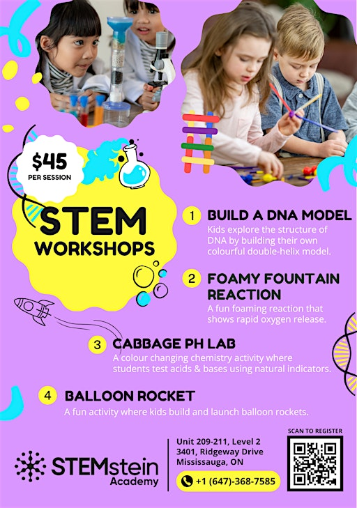 Hands-On STEM Workshop for Kids Ages 8–11| DNA, Chemistry & Rocket Science | STEMstein Academy