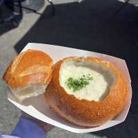 boudin cafe sourdough bread with soup 