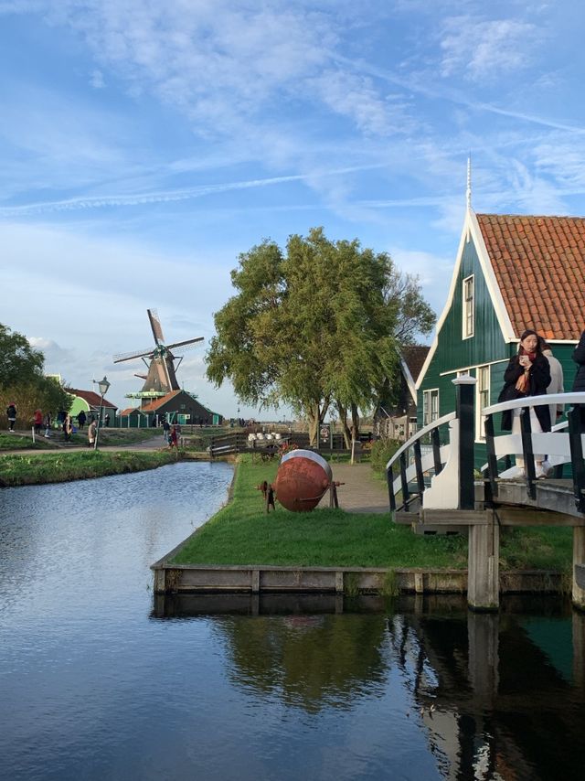 Traditional windmill at Zaanse Schans