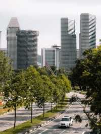 Historical downtown with modern city view